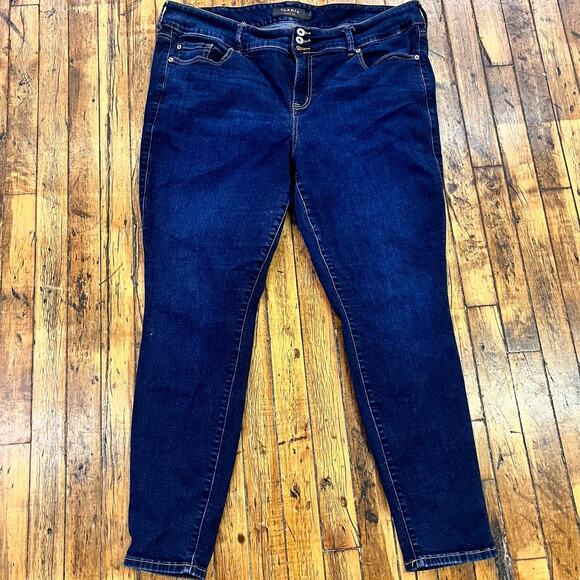 Torrid women's 24 Tall premium supersoft Jegging skinny jeans dark wash size - Picture 1 of 5